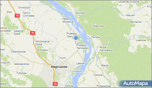 mapa Przewóz Tarnowski, Przewóz Tarnowski na mapie Targeo